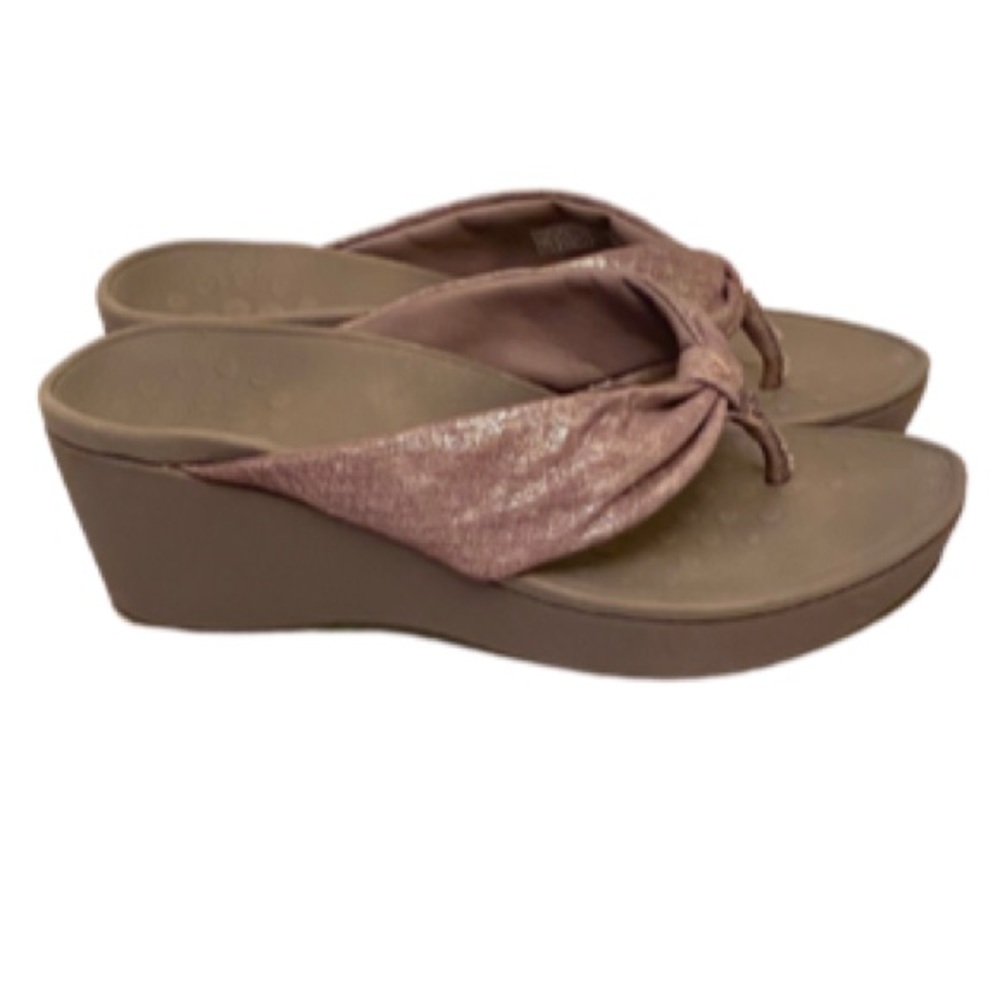 VIONIC Lavender Flip Flop Sandals Thongs Wedge